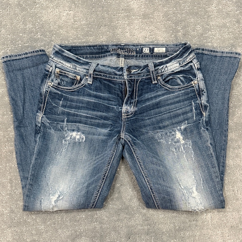 Miss Me Women's Faded Blue Skinny Jeans